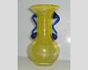 Murano Style Yellow Streaks Vase